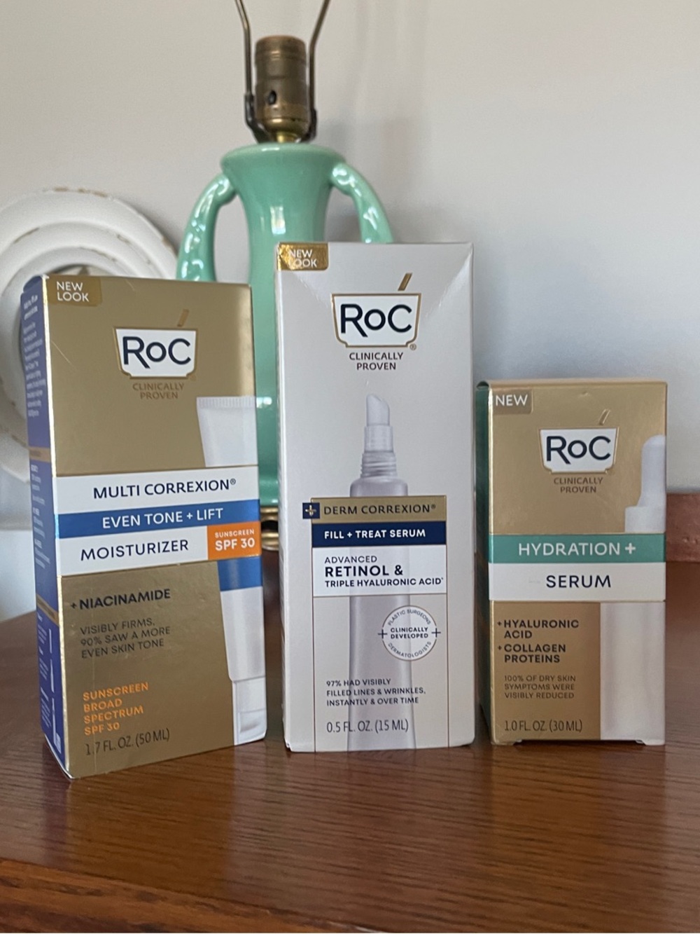 RoC Hydration+ Serum in White and Gold Packaging — Hydrating Face Serum